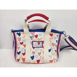 Brighton Red White and You Mini Tote Purse Handles and Strap